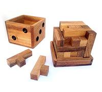 Logica Giochi - Venticinque - Rompicapo 3D in Legno - Difficoltà 5/6 Incredibile - Collezione Leonardo da Vinci
