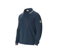 LOGICA Polo da lavoro 100% cotone 200gr colletto polsini e maniche lunghe tricolore ITALIA RALF1 - S, Blu