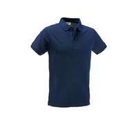 Logica Polo Uomo Maniche Corte 100% Cotone Piquet 220 Gr/mq (IT, Testo, L, Regular, Regular, Blu)