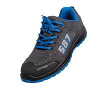 LOGICA Scarpe Antinfortunistiche Estive Singapore con Puntale in Acciaio Antiscivolo,Traspirante,Flessibile, Resistente agli Urti (Grigio e Blu, Sistema Taglie Calzature EU, Adulto, Numero, Media, 46)