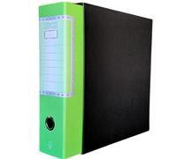 LogicaShop UBOX Raccoglitori ad Anelli A4 Grandi con Custodia, Faldoni Archivio, Classificatori Documenti Dossier Ufficio, Dox Registratore a Leva Raccoglitore (1Pz Commerciale, Lime, Dorso 8)