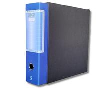 LogicaShop UBOX Raccoglitori ad Anelli A4 Grandi con Custodia, Faldoni Archivio, Classificatori Documenti Dossier Ufficio, Dox Registratore a Leva Raccoglitore (1Pz Commerciale, Blu, Dorso 8)