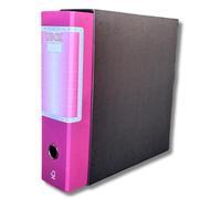 LogicaShop UBOX Raccoglitori ad Anelli A4 Grandi con Custodia, Faldoni Archivio, Classificatori Documenti Dossier Ufficio, Dox Registratore a Leva Raccoglitore (1Pz Protocollo, Viola, Dorso 8)