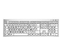Logickeyboard LargePrint Full-size (100%) Cablato USB ?ŽERTY LKB-LPRNTBW-AJPU-FR