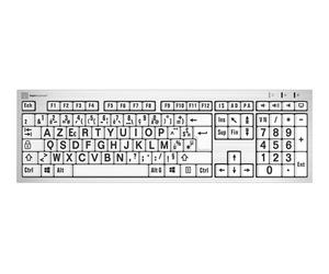 Logickeyboard LargePrint Full-size (100%) Cablato USB ?ŽERTY LKB-LPRNTBW-AJPU-FR