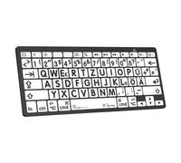 Logickeyboard XL-Print Black on White DE Mac/BT Tastiera 78 LKB-LPBW-BTON-DE