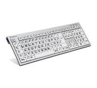 LogicKeyboard XL-Print Black on White Tedesco (PC) NEW