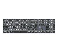 Logickeyboard XL-Print White on Black TITAN UK PC Tastiera LKB-LPWB-TPC-UK