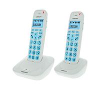 Logicom - Confort 250 Telefono Cordless DECT - Tasti Grandi - Display Retroilluminato - Audio Amplificato - 10h Conversazione - 100h Standby - Rubrica 20 Contatti - Bianco