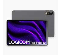 Logicom - Fold 12 - Tablet Android 15 - Folio Gartuit - 12 Pollici - 2K - 6 GB RAM - 128 GB + 512 GB - WiFi 6 - Octa-Core - USB C - Telecamere 8 MP e 5 MP - Batteria 7000 mAh - Grigio