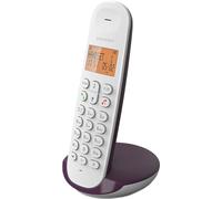 Logicom - Iloa 150 - Telefono Cordless - DECT - Senza Segreteria Telefonica - Compatibile con Box Internet - Autonomia Lunga - Funzione Vivavoce - Melanzana