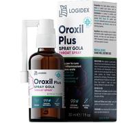 LOGIDEX OROXIL PLUS Spray Gola Antinfiammatorio Forte Per Mal di Gola 50 ML Spray Mal di Gola Forte Naturale Olio Di Timo Selvatico Resveratrolo Menta Erbe Naturali Senza Alcool Vegano MADE IN ITALY