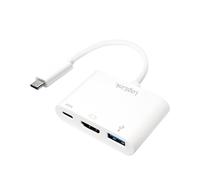 LogiLink 0,14m, 2xUSB-C/HDMI+USB A Bianco - Nouvo