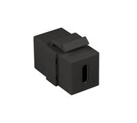 Logilink 054163 Connettore Keystone USB-C F/F 17,2 mm Nero Nero