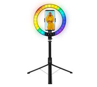 Logilink Luce LED 26RGB Anello ø25cm con Treppiede Estensibile Selfie Sti