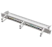 Logilink 074772 Pannello Patch 16 Posti Keystone Senza Frutti con Gestione Cavi Grigio Grigio