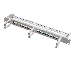 Logilink 074772 Pannello Patch 16 Posti Keystone Senza Frutti con Gestione Cavi Grigio Grigio