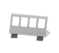 Logilink 078558 Adattatore per Modulo Keystone 4xRJ45 per Guida DIN Silver