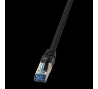 LogiLink 10G CAT 6a Kabel med afskÃ¦rmning med folie og kobberfletning (SFTP 0.5m Patchkabel Sort NEW