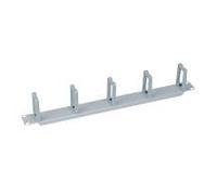 LogiLink - 19 1U Pannello di gestione cavi con 5 anelli di plastica, grigio, [or104g]