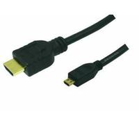 LogiLink 1m HDMI to HDMI Micro - M/M cavo HDMI HDMI tipo A [Standard] HDMI tipo D [Micro] Nero (LogiLink High Speed with Ethern NEW