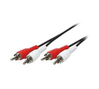 LogiLink 2xRCA - 2xRCA, 10m cavo audio Nero
