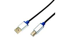 LogiLink 3m, USB2.0-A/USB2.0-B cavo USB USB A USB B Nero