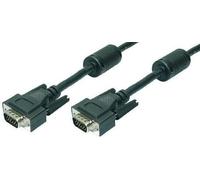 LogiLink 5m VGA cavo VGA VGA [D-Sub] Nero (Logilink VGA Cable, 2x male, 3+7, double) NEW