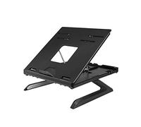 LogiLink AA0133 - Supporto per notebook con porta smartphone, adatto per laptop e tablet da 10-15,6", colore: nero