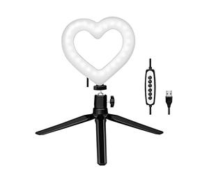 Logilink AA0155 - Treppiede LED a forma di cuore (96 LED) con 17 effetti di luce dinamici e 15 modalità colore RGB