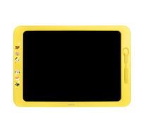 LogiLink AA0183 - Lavagna da scrivania LCD per bambini, 19", con retro e supporto, cancellabile e riscrivibile, colore: Giallo