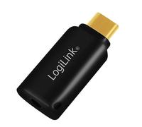Logilink Adattatore Convertitore Audio Portatile da USB-C™ a 3,5 mm Nero