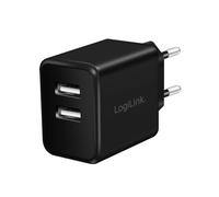 LogiLink Adattatore di Corrente con 2 Porte USB 12W Nero