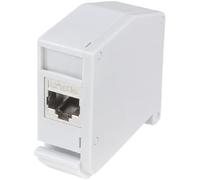 LogiLink Adattatore per Guida DIN con connettore Cat.6A, schermato, 2 Prese RJ45