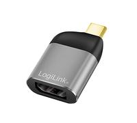 LogiLink Adattatore USB 3.2 Gen2 Ultra HD 8K, USB Type-C (maschio) a DisplayPort (femmina), colore: Nero/Grigio