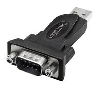LogiLink AU0002F Seriale Adattatore [1x Spina A USB 2.0 - 1x Spina RS232] Nero