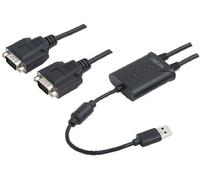 LOGILINK AU0031 - Convertitore USB 2.0, connettore A su 2 RS-232