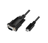 LogiLink AU0051A - Cavo adattatore USB 2.0 (tipo C) a seriale (RS232) per Windows (fino a Win11), lunghezza 1,2 m