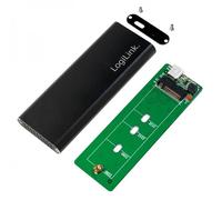 LOGILINK UA0314 - Alloggiamento esterno per HDD/SDD SATA M.2, USB 3.1, nero