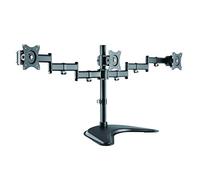 LogiLink BP0051 - Supporto da scrivania per 3 monitor, portata 8 kg, 33,02-68,58 cm (13-27"), colore: nero