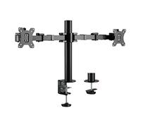 LogiLink BP0106 - Supporto per monitor a 2 vie, 17-32", lunghezza braccio: regolabile, colore: Nero