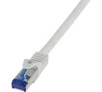 LogiLink C6A022S RJ45 CAT 6a S/FTP 0.50 m Grey Pack of 1