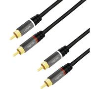 LogiLink CA1203 RCA Audio Cavo 1.5 m Nero Schermato, Codifica a colori