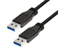 LOGILINK CU0040 - Cavo USB 3.0, da connettore A a connettore A, nero 3 m