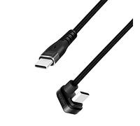 LogiLink Cavo connettore USB 2.0 Type-C - USB C maschio (angolo 180°) a USB-C maschio (dritta) - nero - 2m