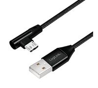 LOGILINK CU0141 - Cavo di sincronizzazione e ricarica, USB-A -> micro-B, 0,3 m, an