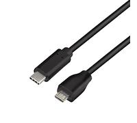 LogiLink Cavo di collegamento USB 2.0 tipo C a micro USB, per caricare dispositivi e sincronizzare dati, colore: nero, lunghezza cavo: 0,5 m
