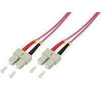 LOGILINK - Cavo patch - SC Multi -Mode (M) a SC Multi -Mode (M) - 2,0m - Fibra di vetro - 50/125 Micrometro - OM4 - alogeno -fr NEW
