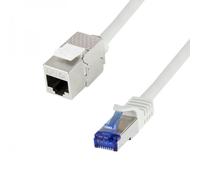LOGILINK CC5062S - Cavo patch punto di consolidamento, Cat.6A, S/FTP, grigio, 3 m
