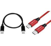 LogILINK - Cavo USB - USB -C (M) a USB -C (M) - USB 2.0 - 5 V - 3 A - 1 M - rosso RAL 3024 (Cu0156) NEW